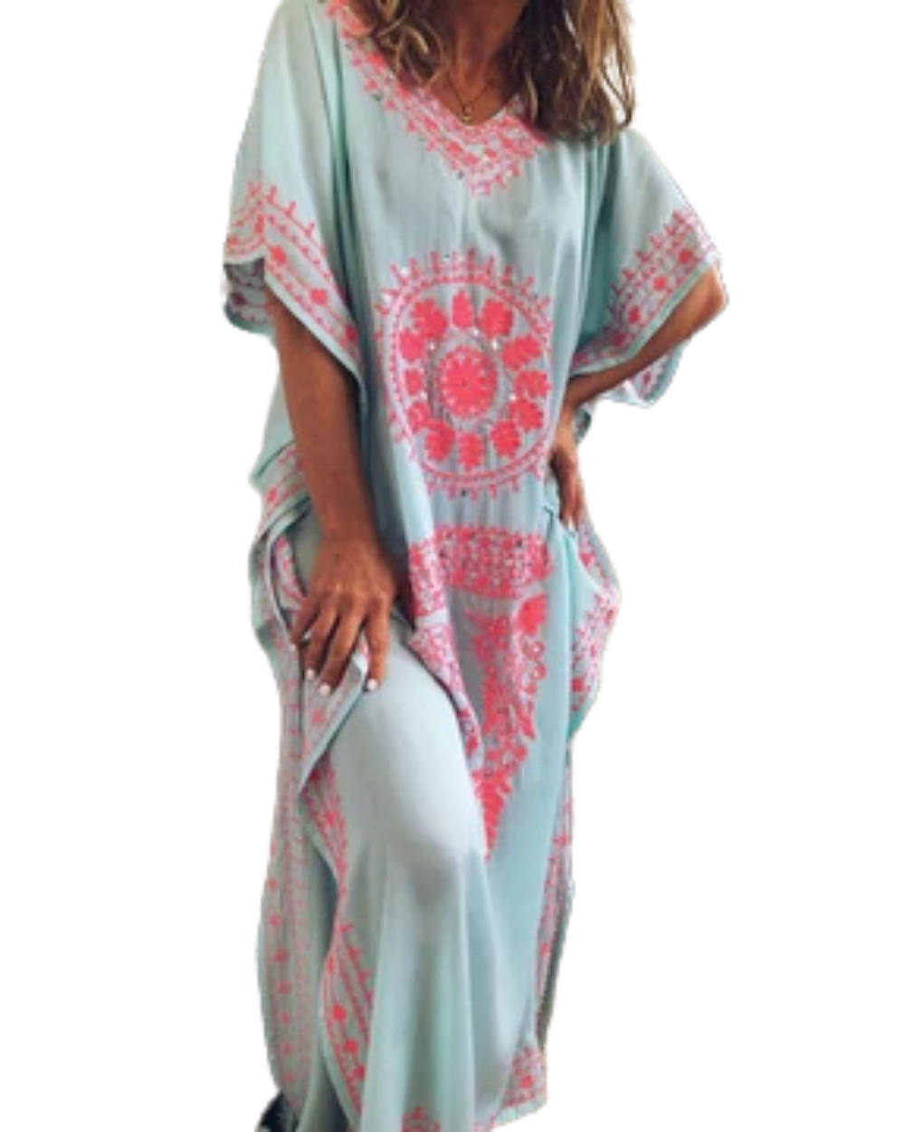 Robe Longue Bohème Brodée – Élégance et Confort au Quotidien